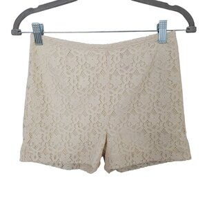 Sam & George Girls Floral Lace Shorts Size 12 Ivory NWT